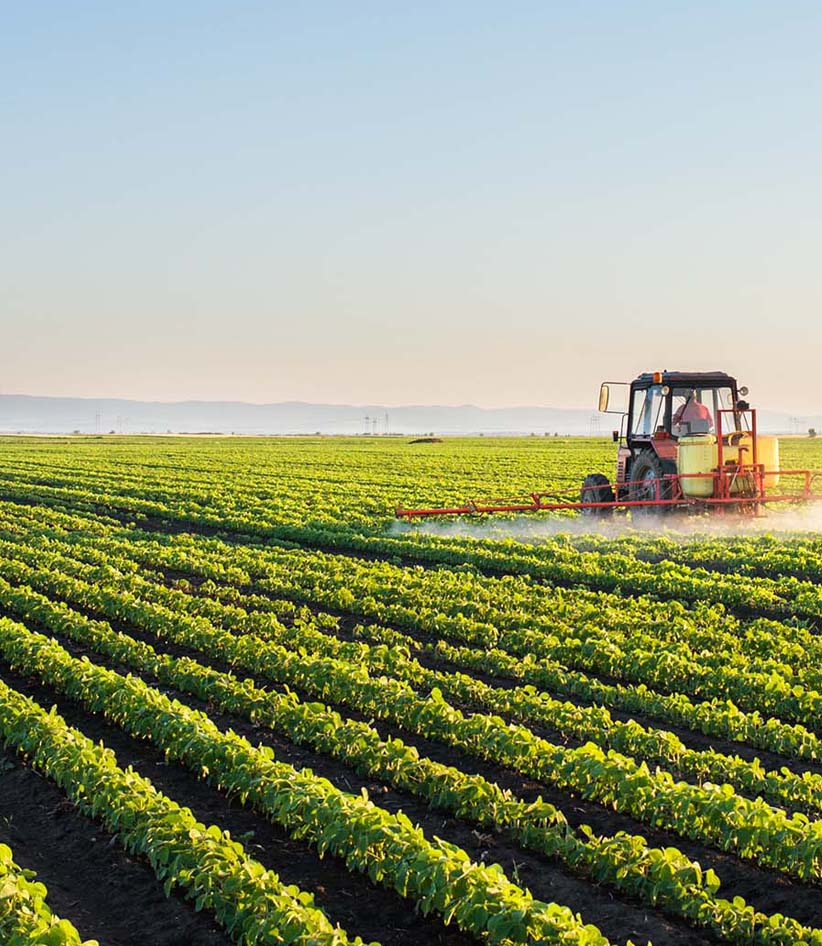 tractor ploughing a field